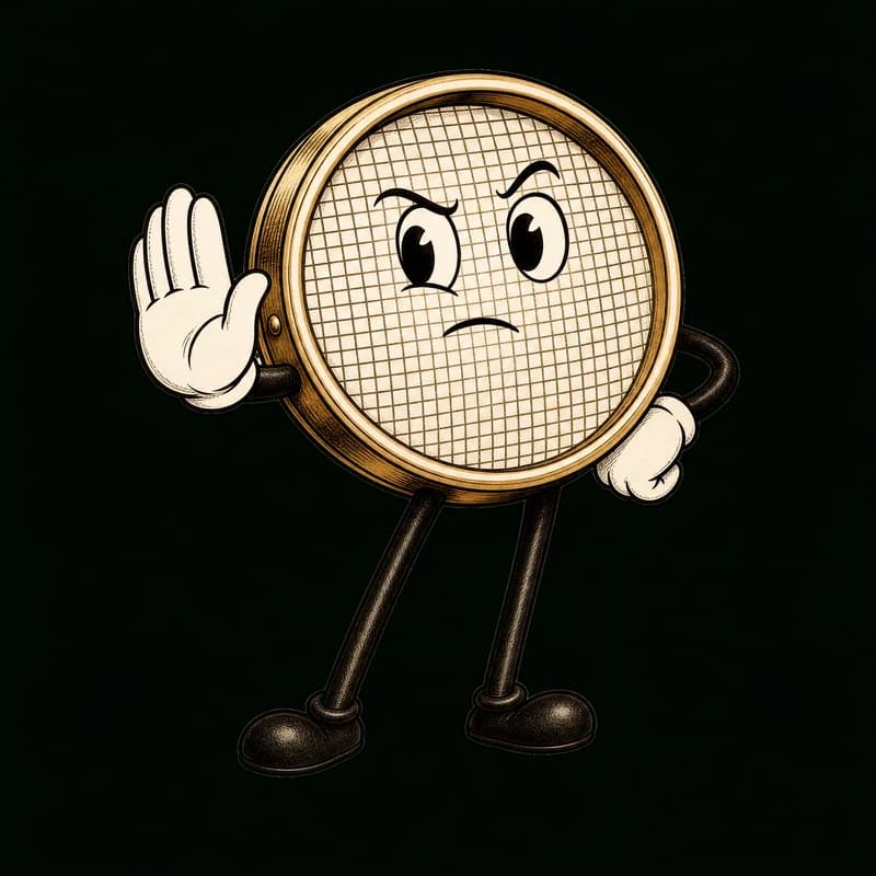 Sivi the Sieve holding up a firm stop hand